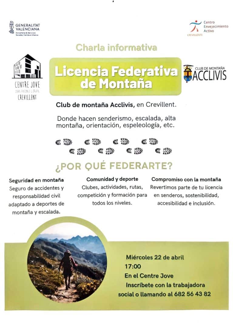 Charla informativa «Licencia Federativa de Montaña».